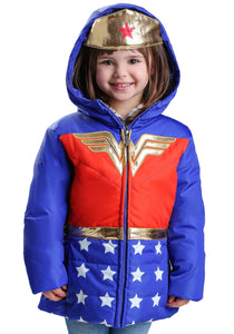 DC Comics Wonder Woman Puffer Coat for Girls