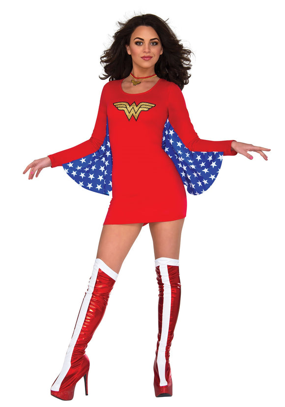 Wonder Woman Cape Dress DC Women's Costume