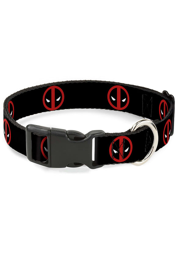 Deadpool Logo Plastic Clip Dog Collar