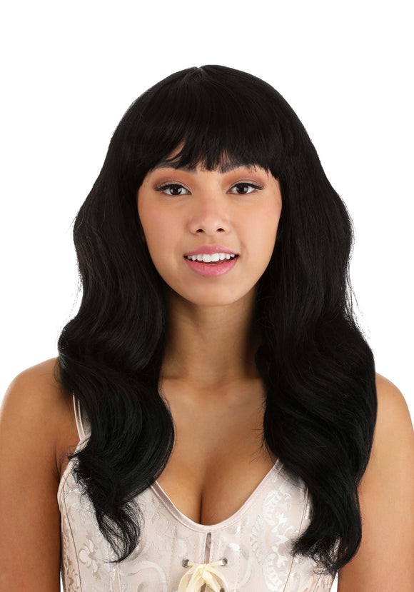 Deep Black Full Wavy Women's Wig