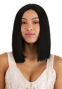 Deep Black Women's Long Bob Wig