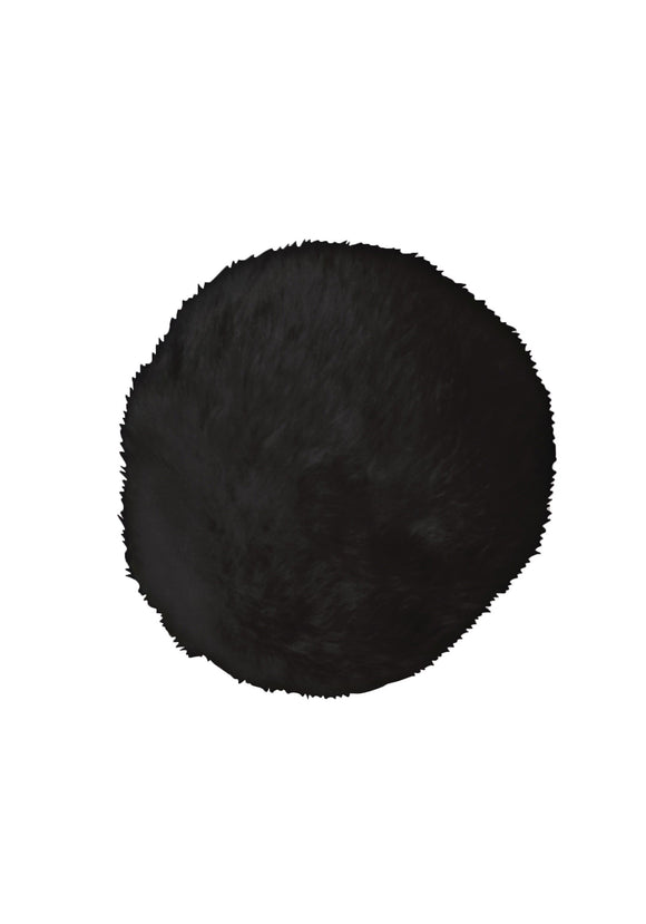 Deluxe Black Faux Fur Bunny Tail