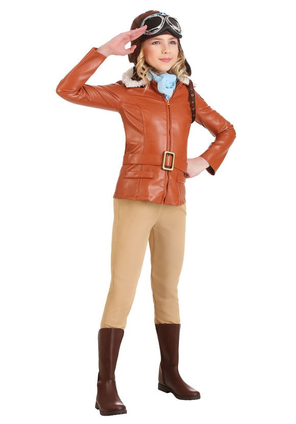 Deluxe Amelia Earhart Costume for Girls