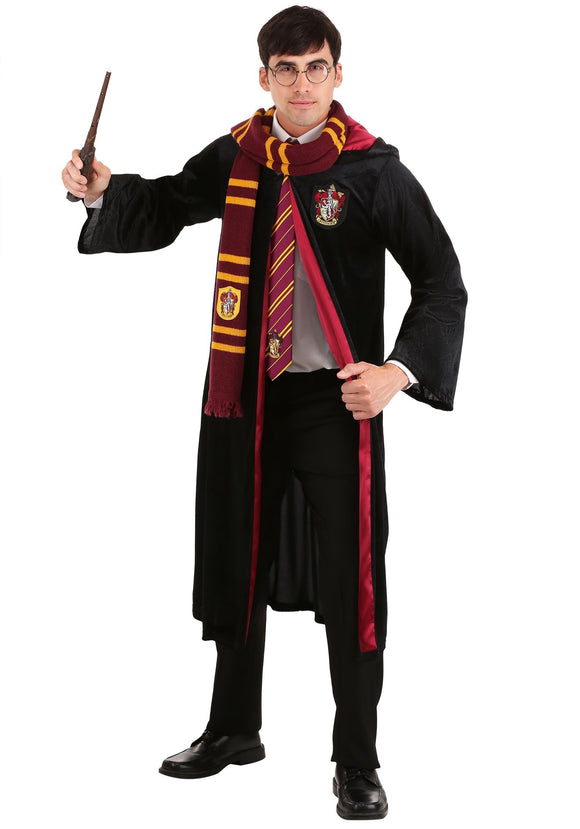 Deluxe Harry Potter Gryffindor Robe Costume for Plus Size Adult