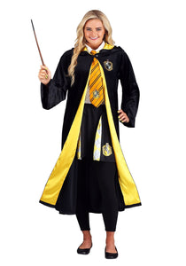 Deluxe Harry Potter Plus Size Hufflepuff Robe Costume for Adults