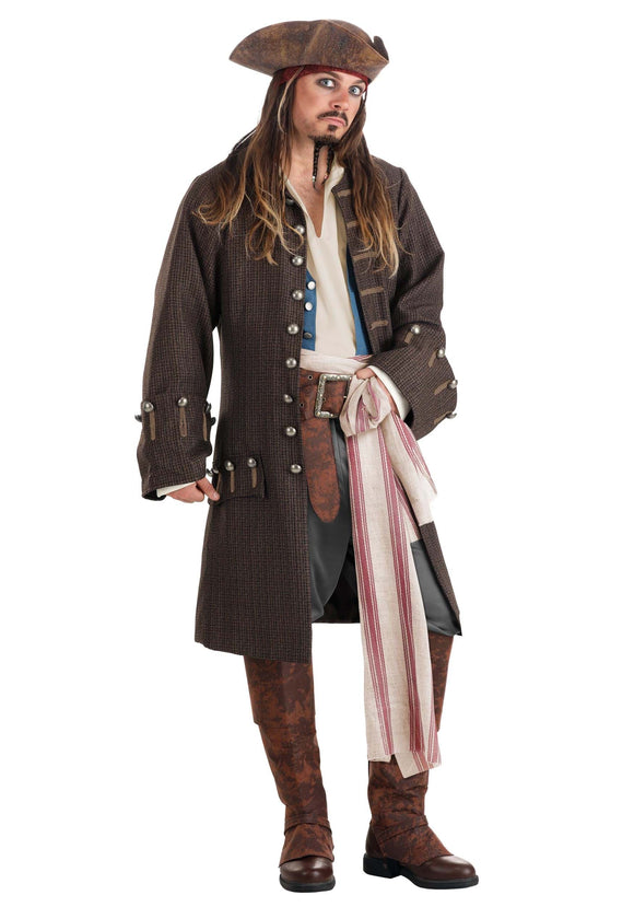 Deluxe Jack Sparrow Pirate Mens Costume