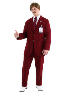 Deluxe Ron Burgundy Costume Suit