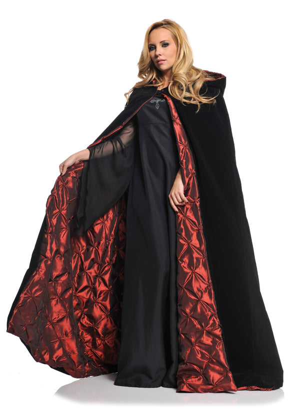 Deluxe Velvet Cape w/ Quilted Red Lining