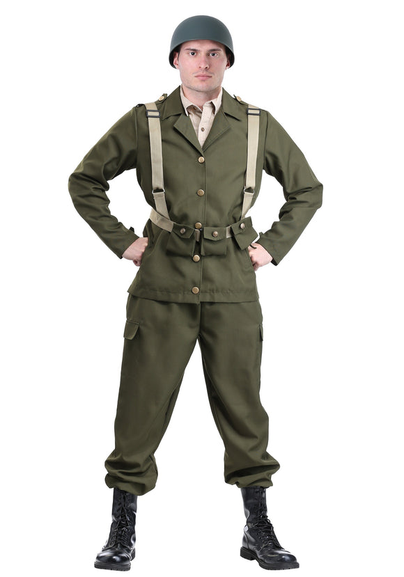 Deluxe WW2 Soldier Costume for Adults