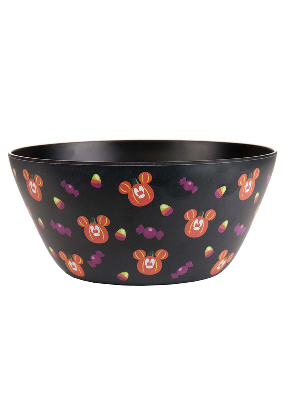 Mickey Pumpkin Black Bamboo Disney Tossed Salad Bowl