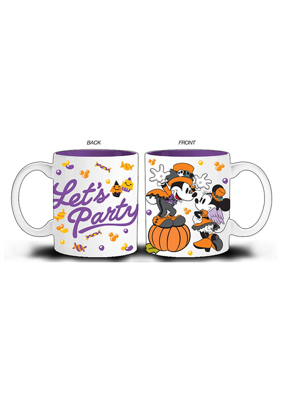Let's Party Mickey and  Minnie Disney Halloween Mug