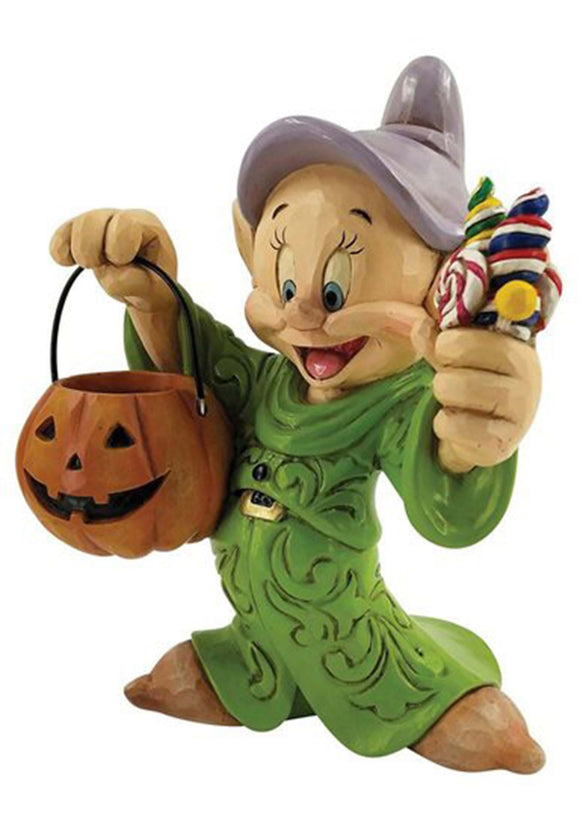 Jim Shore Disney Dopey Halloween with Pumpkin Statue