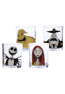 Nightmare Before Christmas Set of 4 Glasses