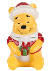 Disney Winnie the Pooh Santa with Present Cookie Jar