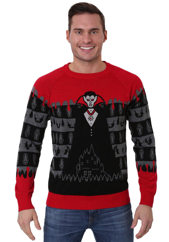 Dracula Vampire Halloween Sweater for Adults
