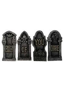 Enter If You Dare Tombstone Decoration Set