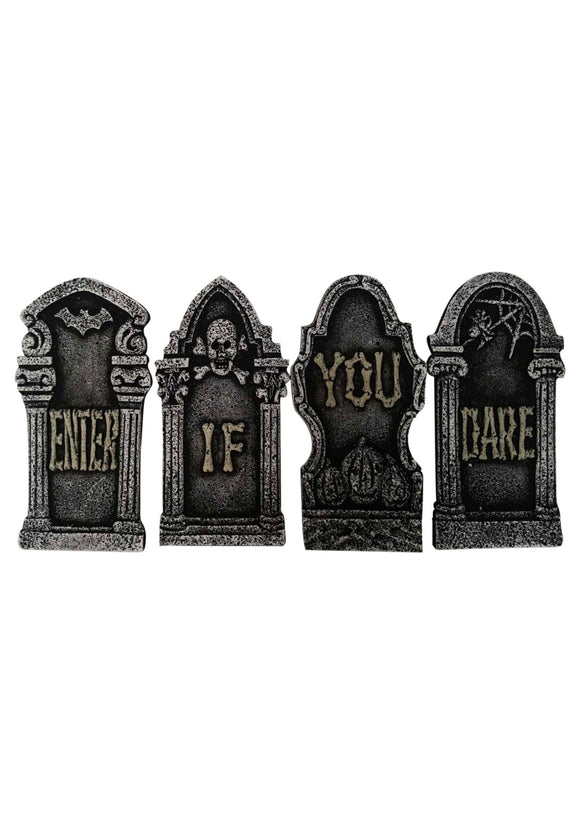 Enter If You Dare Tombstone Decoration Set