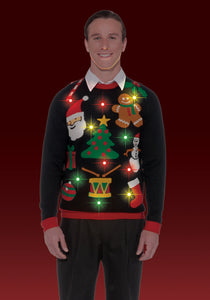 Everything Christmas Lighted Ugly Xmas Sweater