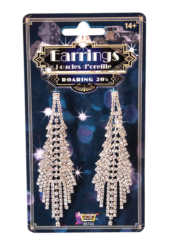 Roaring 20's Fancy Flapper Costume Earrings