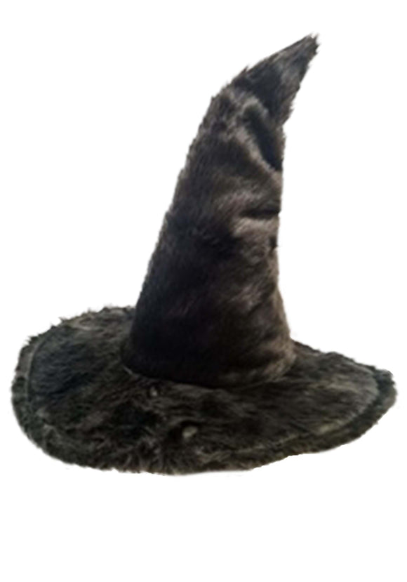 Faux Fur Witch Adult Hat