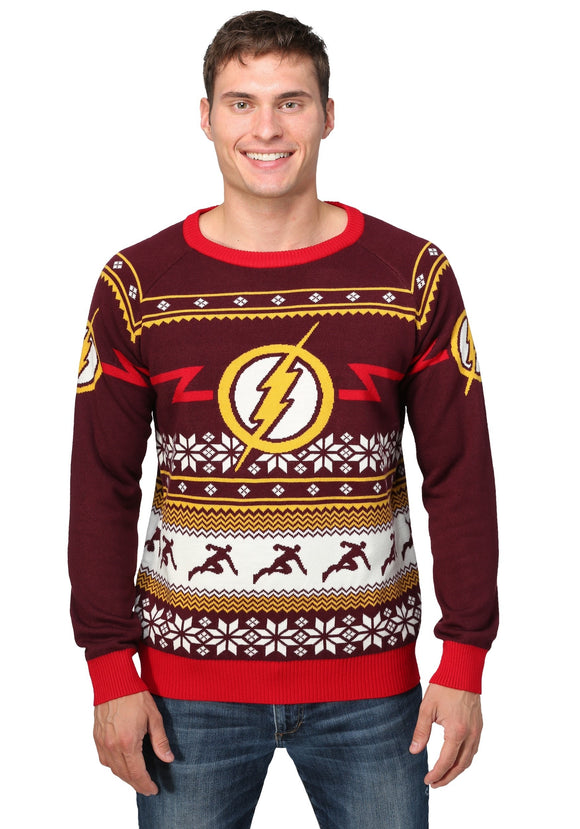 Flash Logo Ugly Christmas Sweater for Men