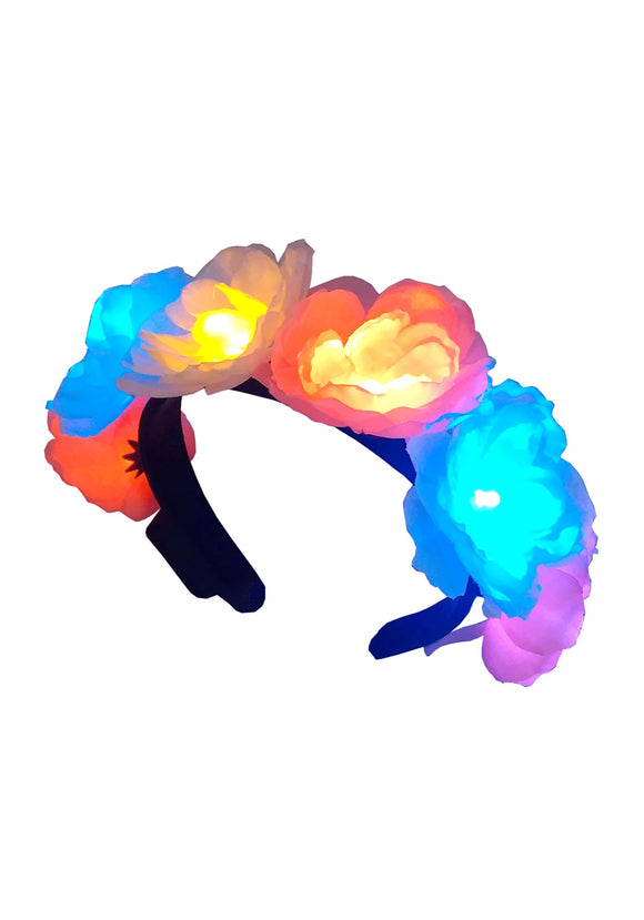 Headband with Flashing Flowers