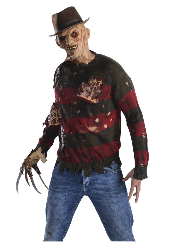 Freddy Krueger Men's Costume Sweater w/ Burned Flesh