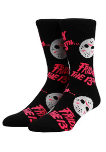 Friday The 13th Icons Black Light Crew Sock for Adults