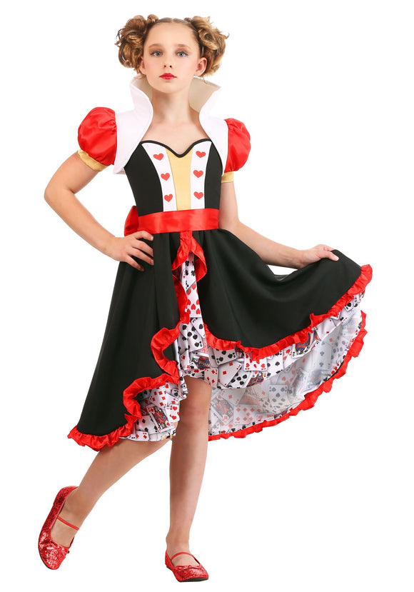 Frilly Queen of Hearts Costume for Girls