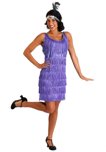 Fringe Purple Flapper Costume