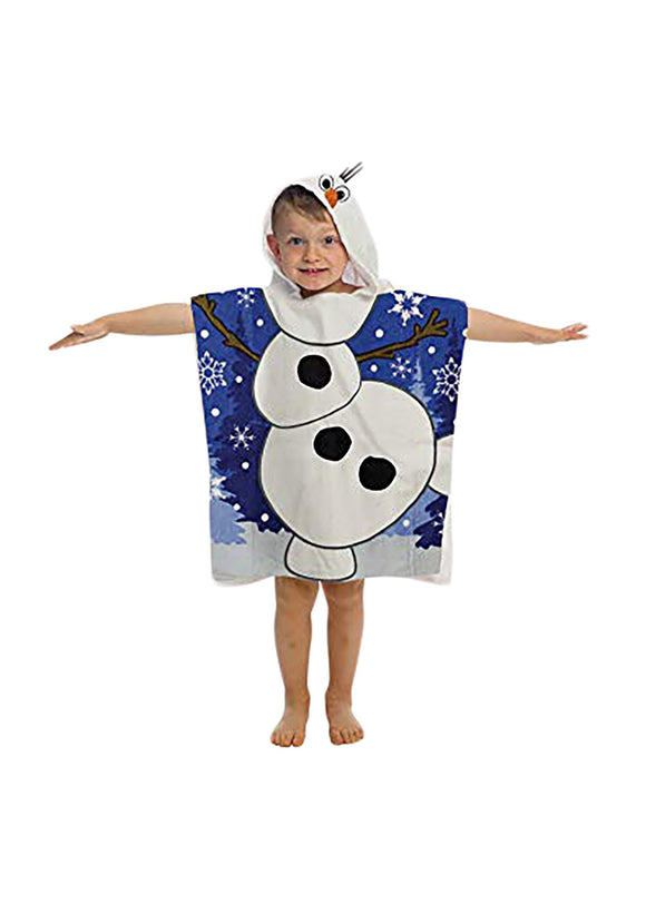 Kids Frozen Olaf Hooded Costume Poncho