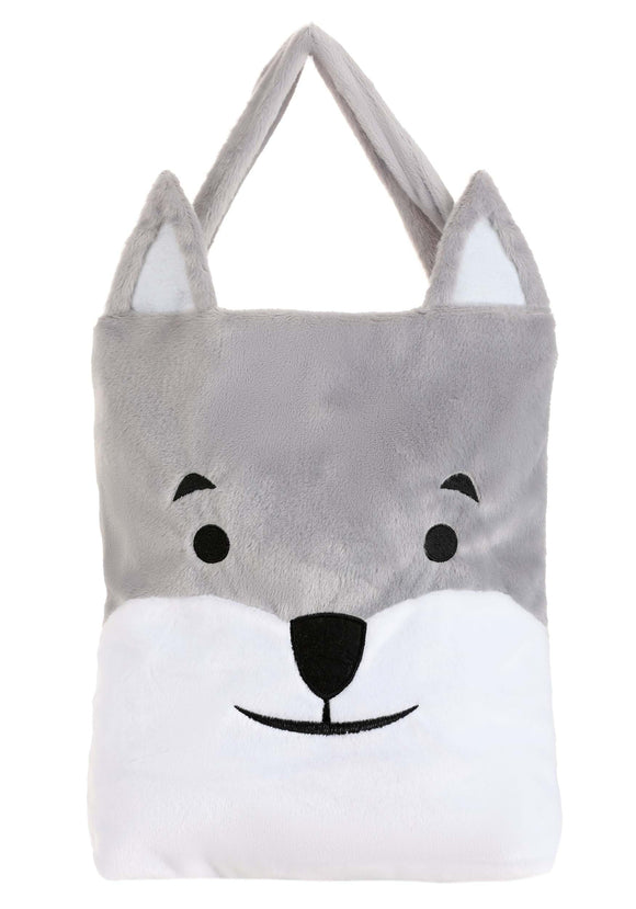 Fuzzy Wolf Treat Tote