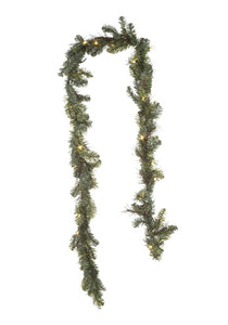 Mixed Pine 9' Garland with Clear Lights