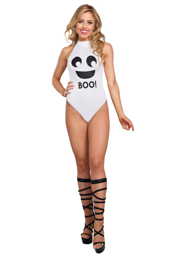 Women's Ghost Bodysuit Costume