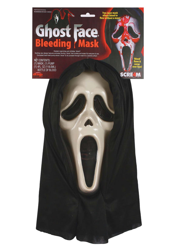 Ghost Face Bleeding Mask for Adults