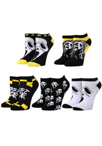 Ghost Face Icons 5 Pack Ankle Socks