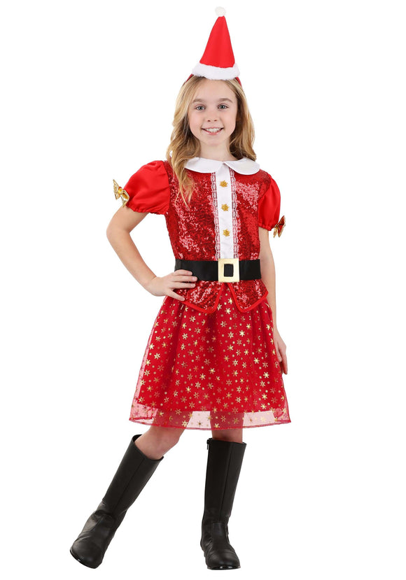Girl's Christmas Santa Costume Dress