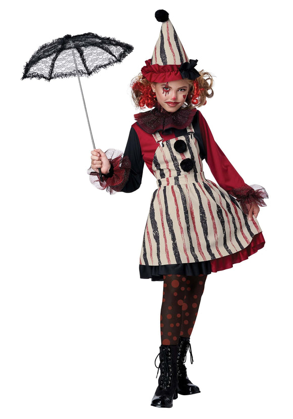 Clever Clown Girl's Costume