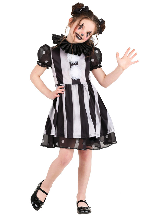 Dark Circus Clown Costume for Girls