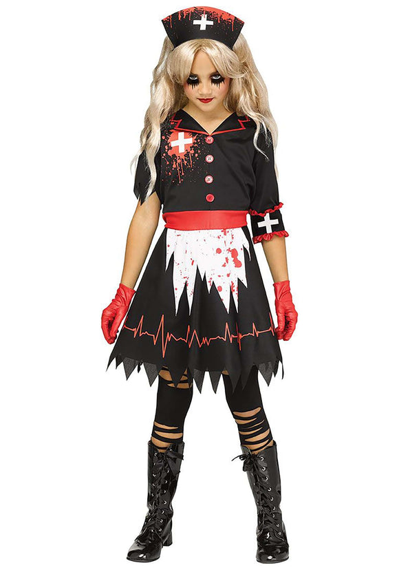 Dark Nurse Costume for Girls