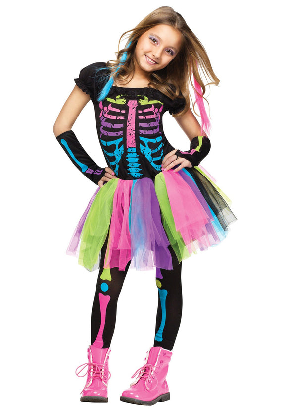Funky Punky Bones Costume for Girls