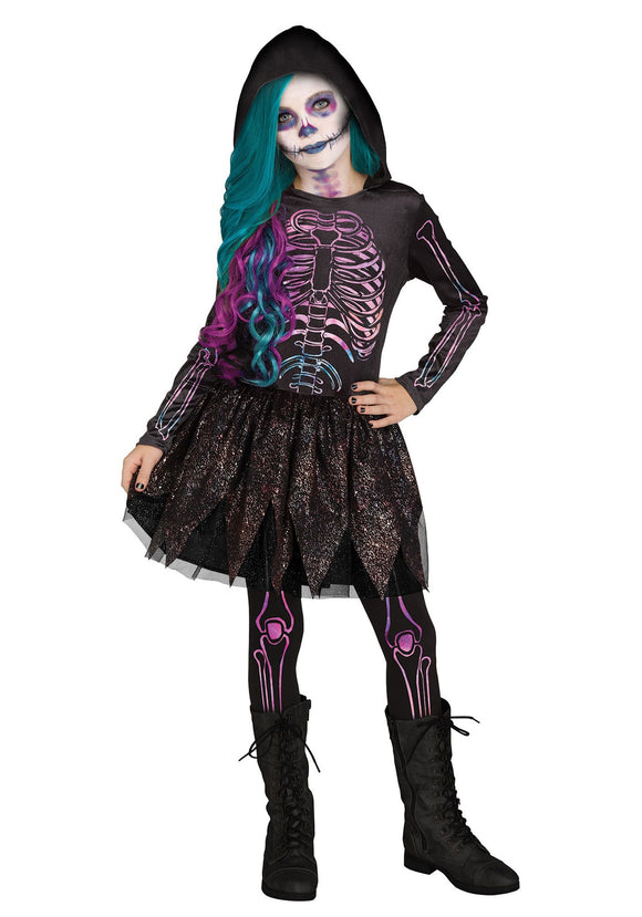 Galaxy Skeleton Costume for Girls