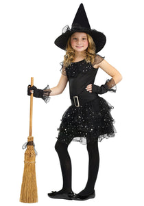 Girls Glitter Witch Costume