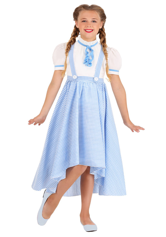 Girl's Gingham Hi-Lo Dress Kansas Girl Costume