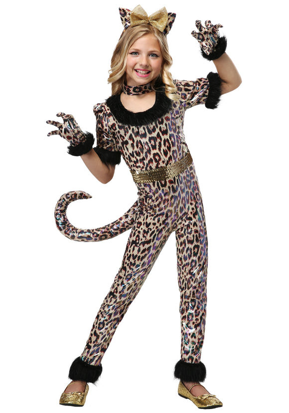 Leopard Costume Jumpsuit for Girls