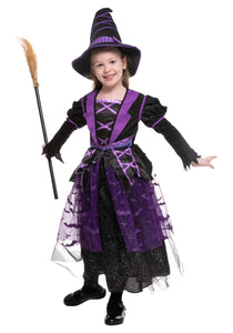 Light Up Purple Bat Witch Girl's Costume