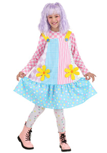 Kid's Pinafore Clown Costume Dress