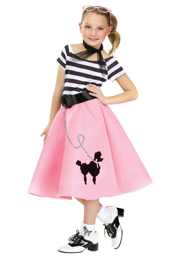 Girl's Poodle Skirt Costume Dress