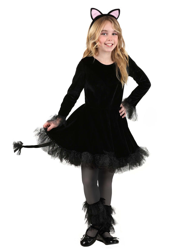 Precious Girl's Black Cat Costume