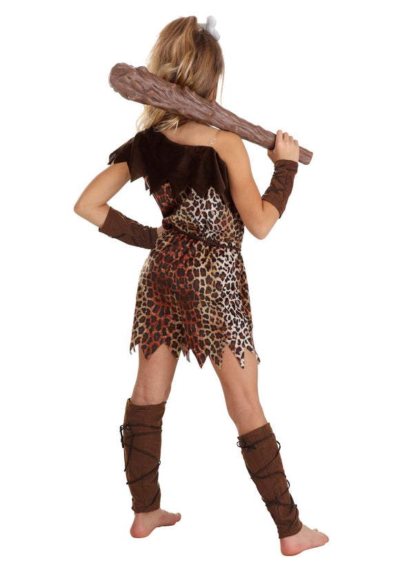Prehistoric Cave Girl Costume for Girl's